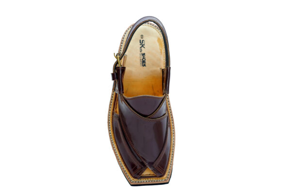 Luxury Mehroon Peshawari Kaptaan Chappal - 1002
