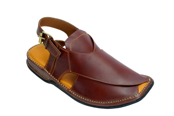 Luxury Brown Zardari Chappal - 2002
